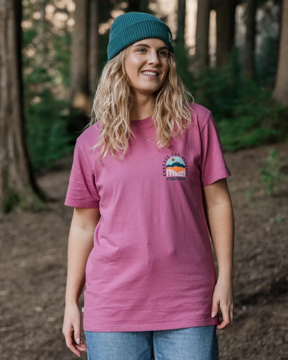 Passenger Tops & T-Shirts>Outlook Recycled Cotton Oversized T-Shirt Mauve Haze