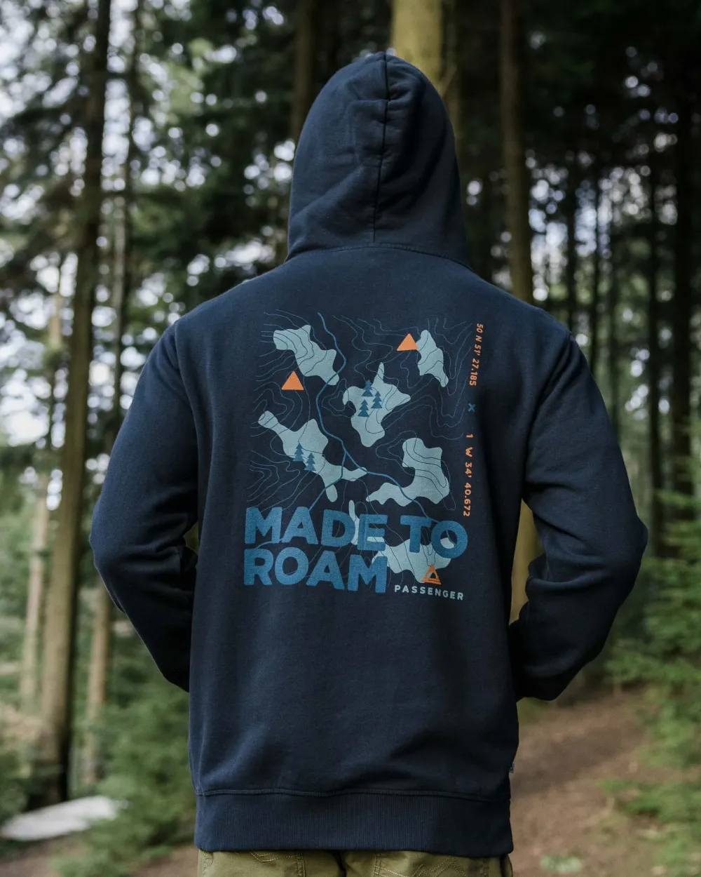 Passenger Hoodies & Sweatshirts|Men's Outlet>Pace Recycled Cotton Hoodie Deep Navy