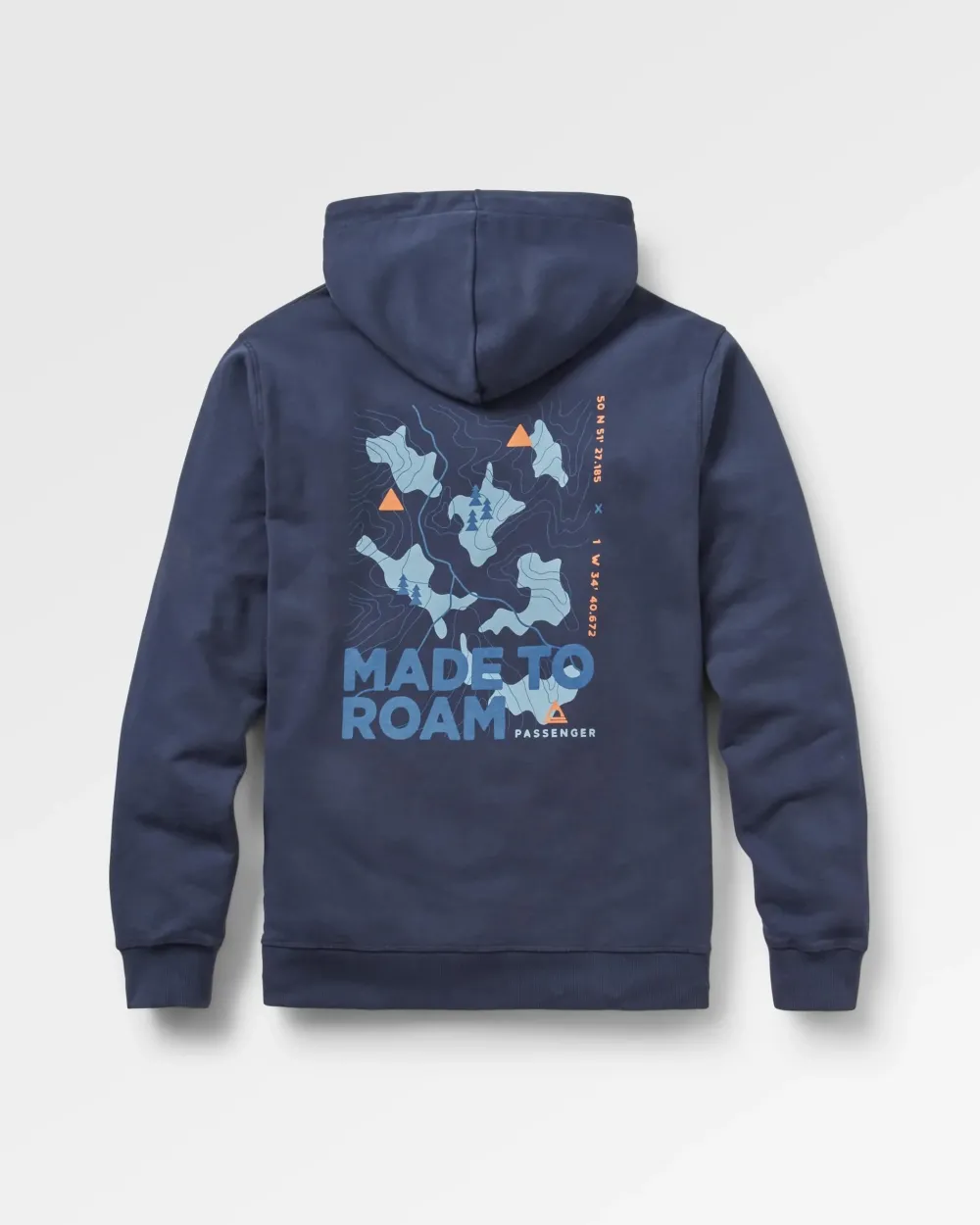 Passenger Hoodies & Sweatshirts|Men's Outlet>Pace Recycled Cotton Hoodie Deep Navy