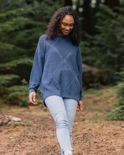 Passenger Knitwear|Women's Outlet>Palm Organic Oversized Knitted Jumper Dark Denim