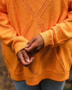 Passenger Knitwear|Women's Outlet>Palm Organic Oversized Knitted Jumper Apricot