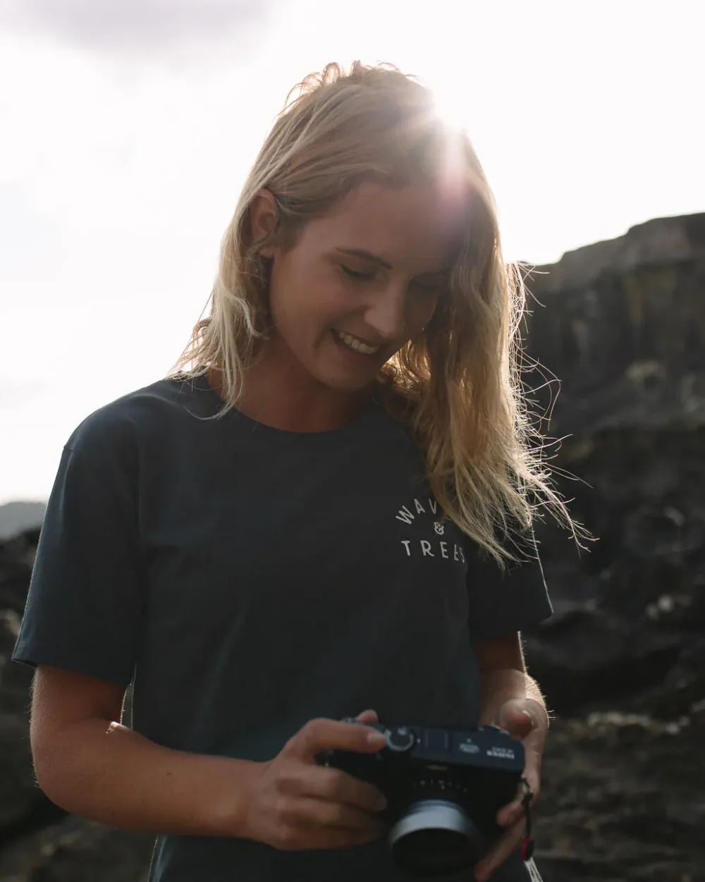 Passenger Tops & T-Shirts>Penida Recycled Cotton T-Shirt Faded Black