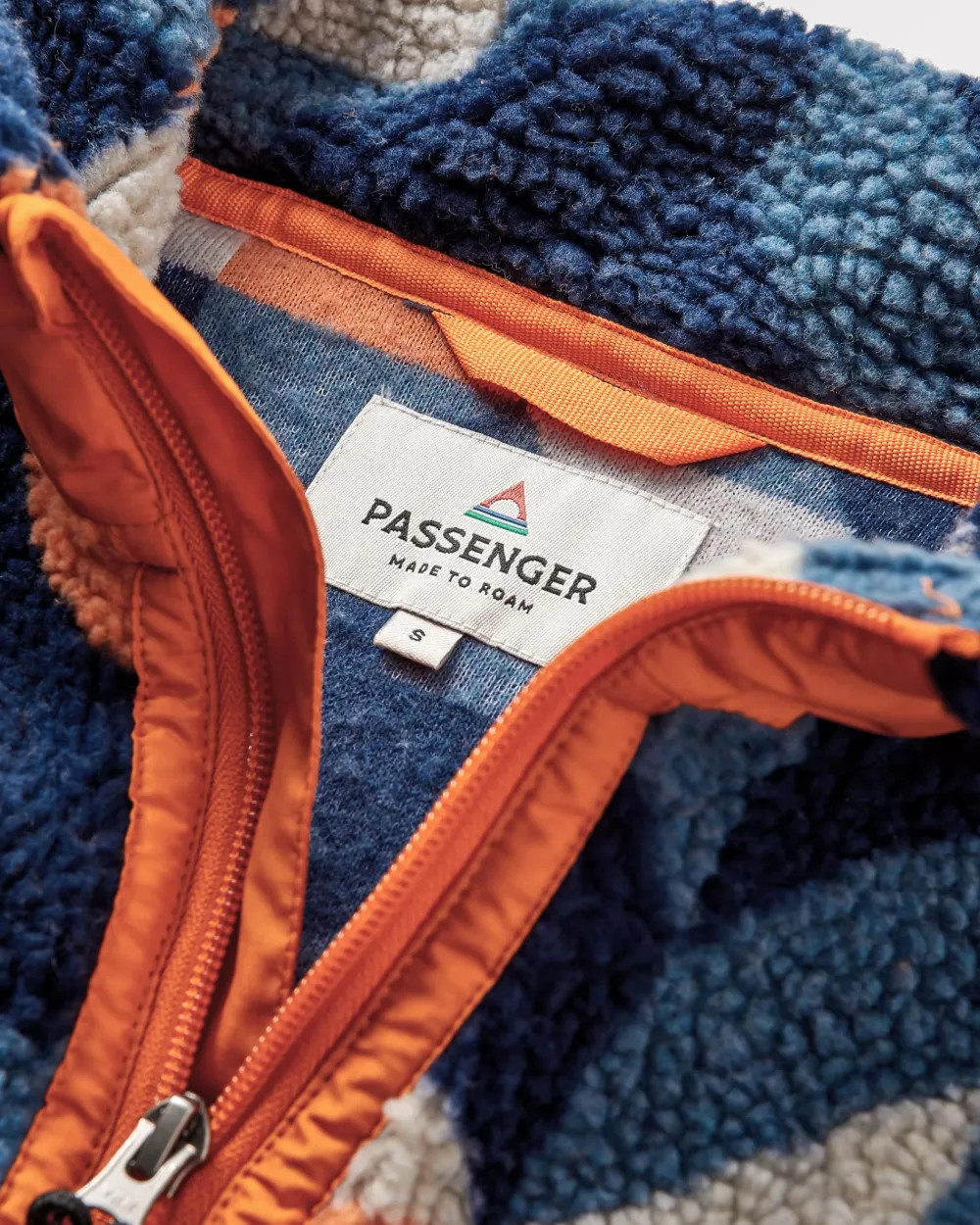 Passenger Fleece|Fleece>Perouse Recycled Deep-Pile Sherpa Fleece Homespun Dark Denim