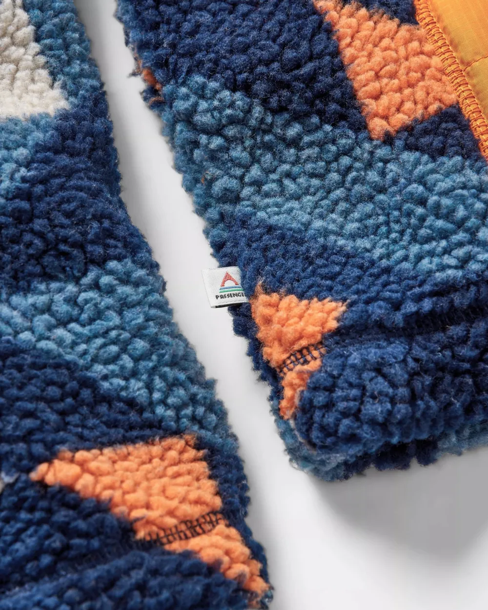 Passenger Fleece|Fleece>Perouse Recycled Deep-Pile Sherpa Fleece Homespun Dark Denim