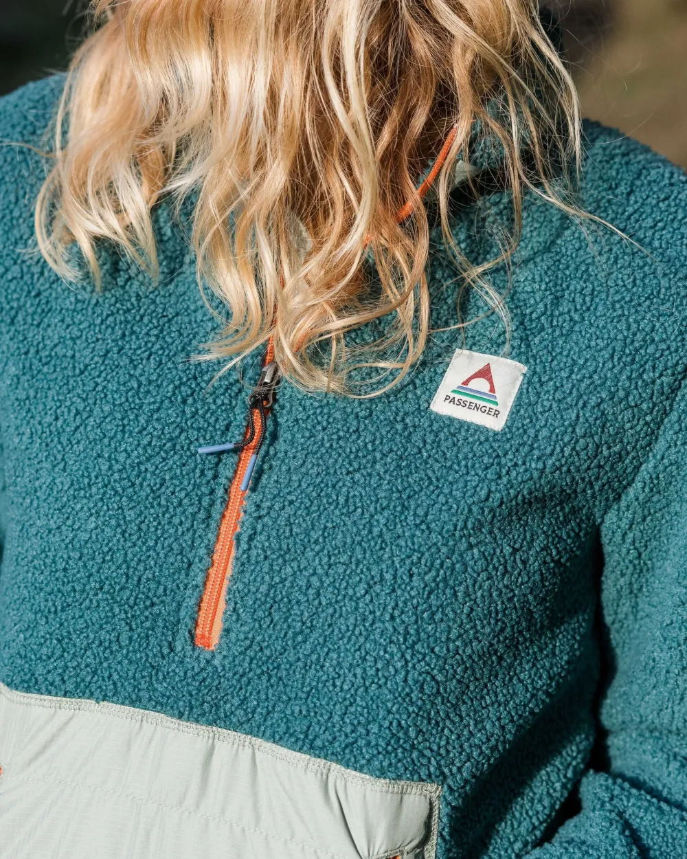 Passenger Fleece|Fleece>Perouse Recycled Polar-Lined Sherpa Fleece Mediterranean