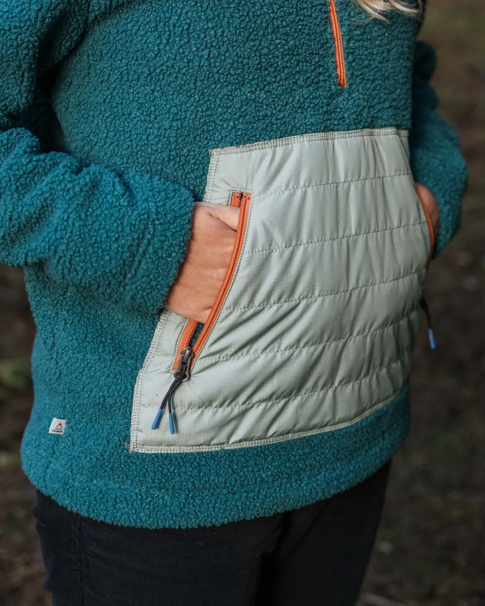 Passenger Fleece|Fleece>Perouse Recycled Polar-Lined Sherpa Fleece Mediterranean