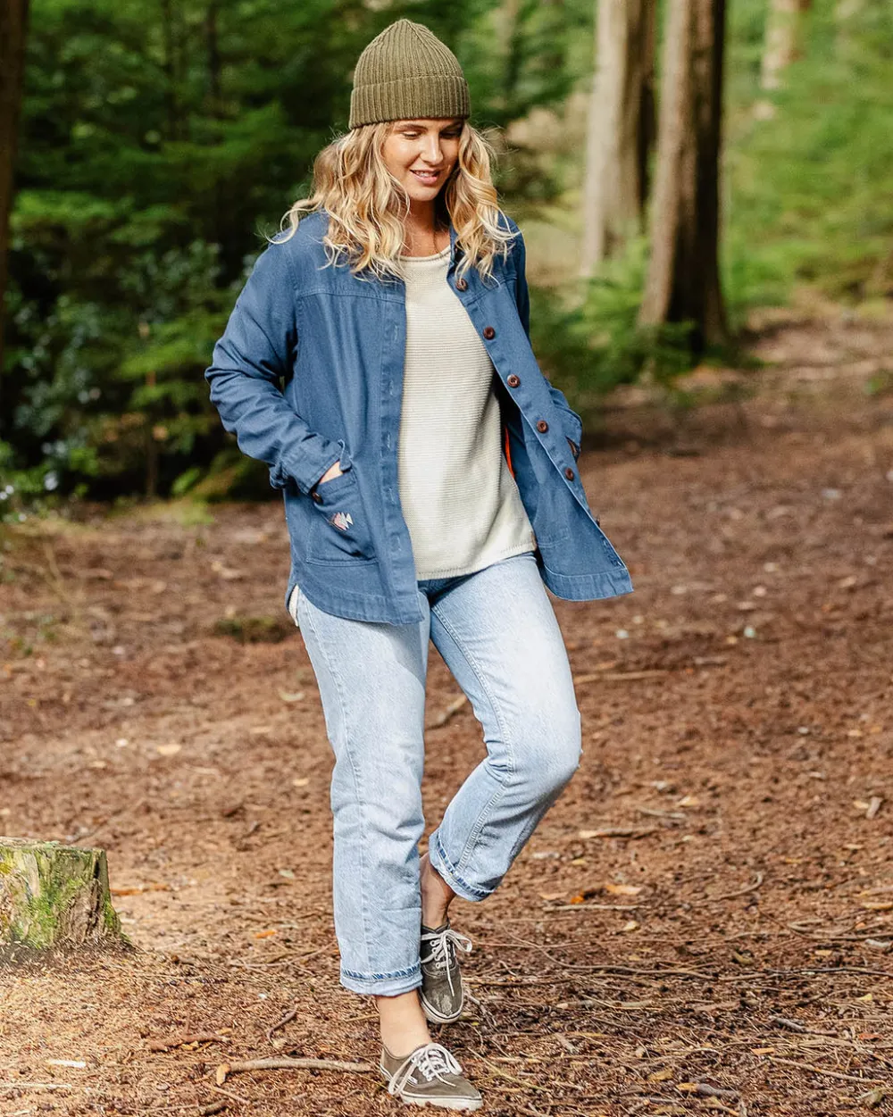 Passenger Women's Outlet|Women's>Pine Organic Cotton Jacket Dark Denim