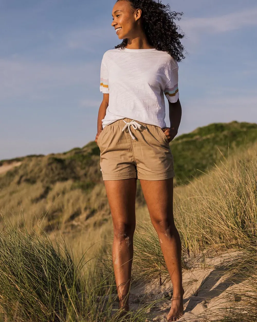 Passenger Tops & T-Shirts|Women's Outlet>Poinsettia Recycled Cotton T-Shirt White