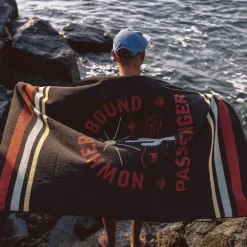 Floris van Bommel Towels>Portland Beach Recycled Towel Faded Black