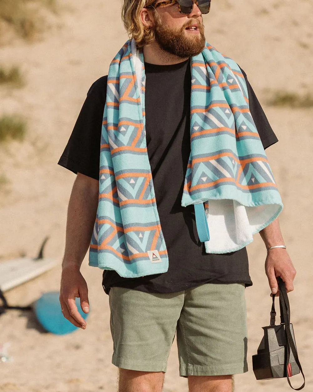 Passenger Accessories|Towels>Portland Beach Recycled Towel Porcelain Pattern