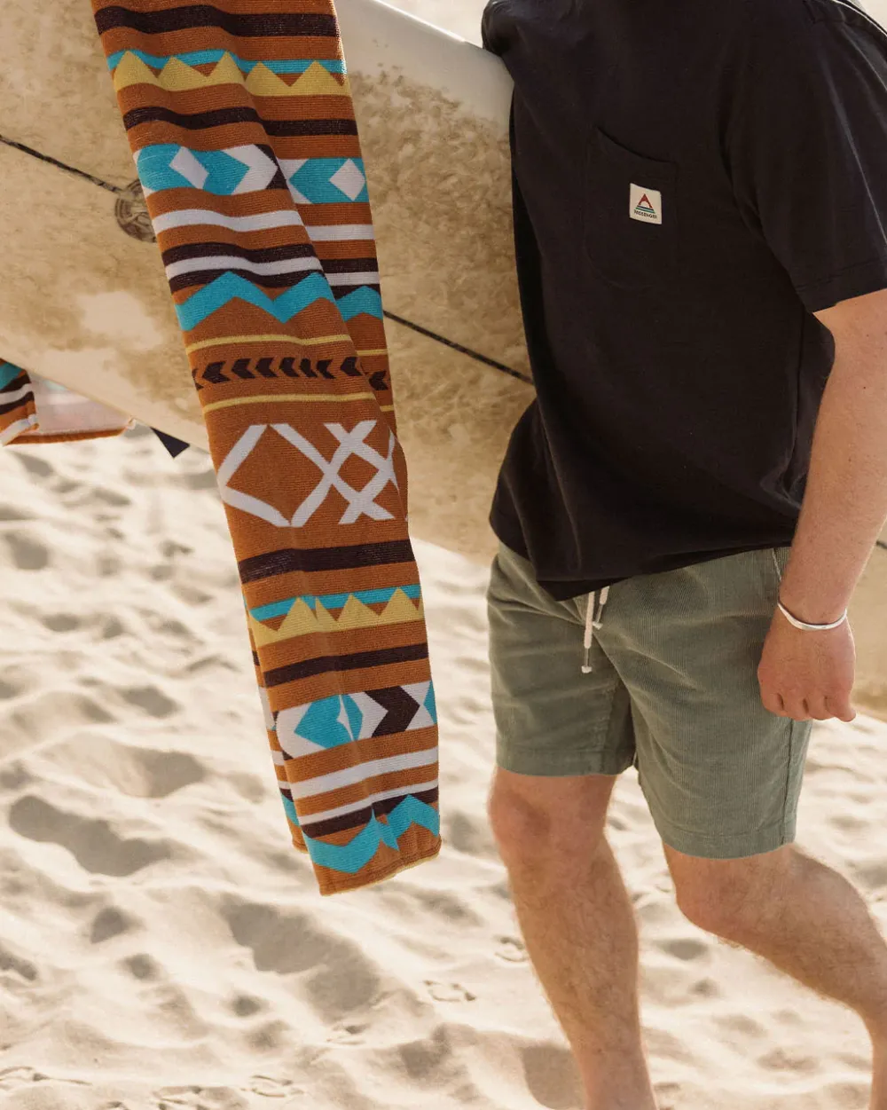 Passenger Accessories|Changing Robes & Ponchos>Portland Beach Recycled Towel Ginger Paddle Geo