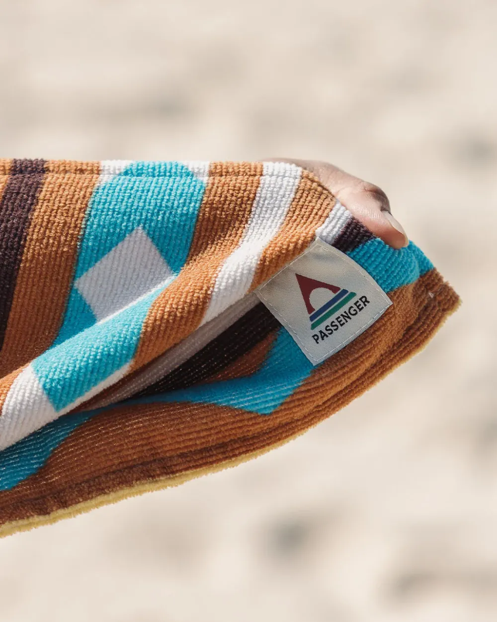 Passenger Accessories|Changing Robes & Ponchos>Portland Beach Recycled Towel Ginger Paddle Geo