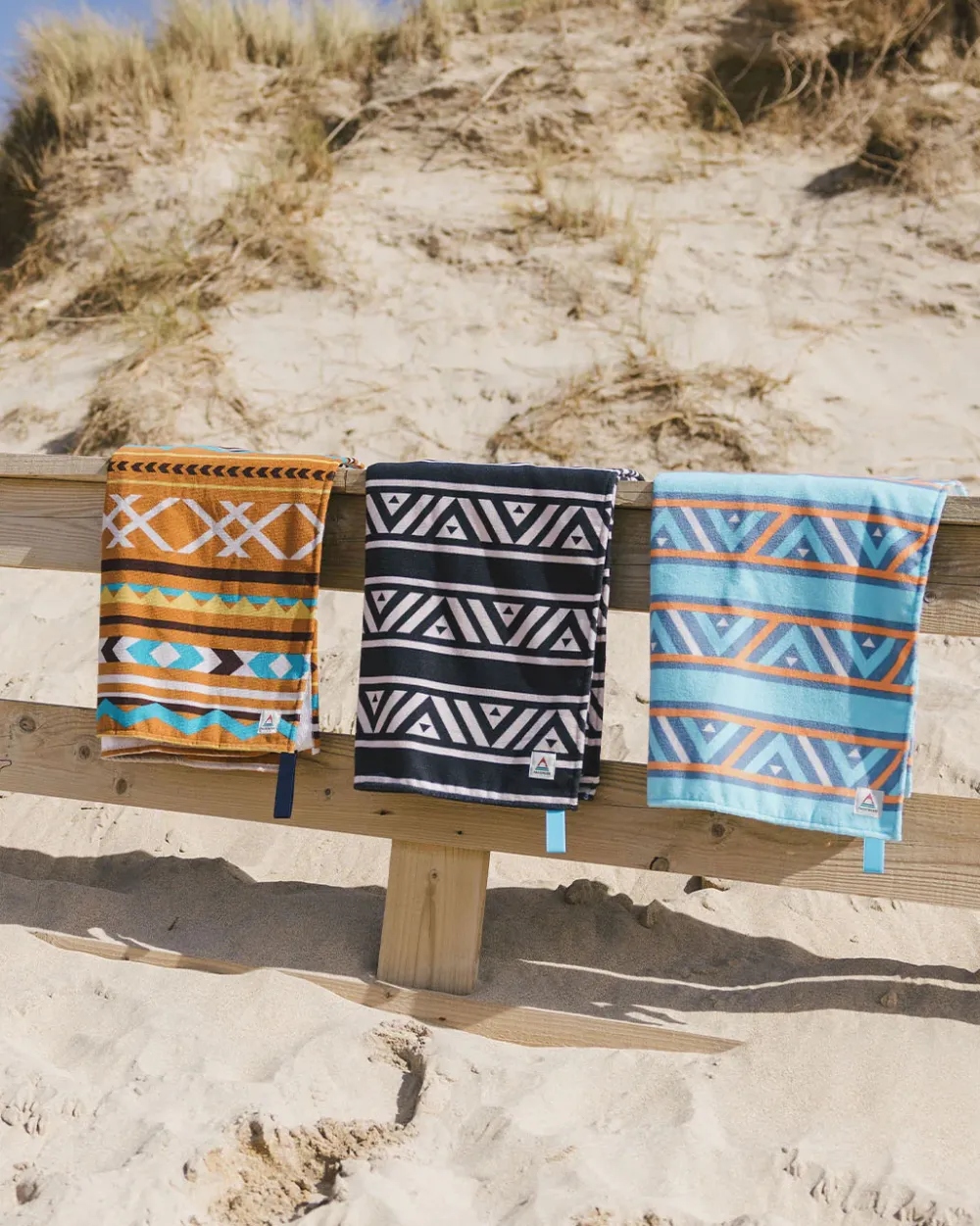 Passenger Accessories|Changing Robes & Ponchos>Portland Beach Recycled Towel Ginger Paddle Geo