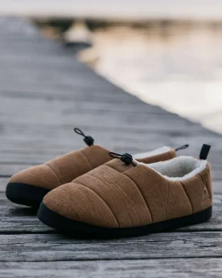 Floris van Bommel Accessories|Men's Outlet>Recharge Corduroy Hut Slipper Coconut