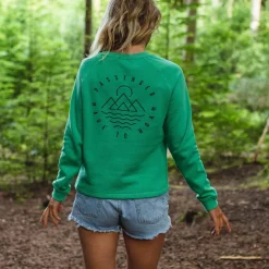 Passenger Hoodies & Sweatshirts|Best Sellers>Remote Recycled Cotton Sweatshirt Green Spruce