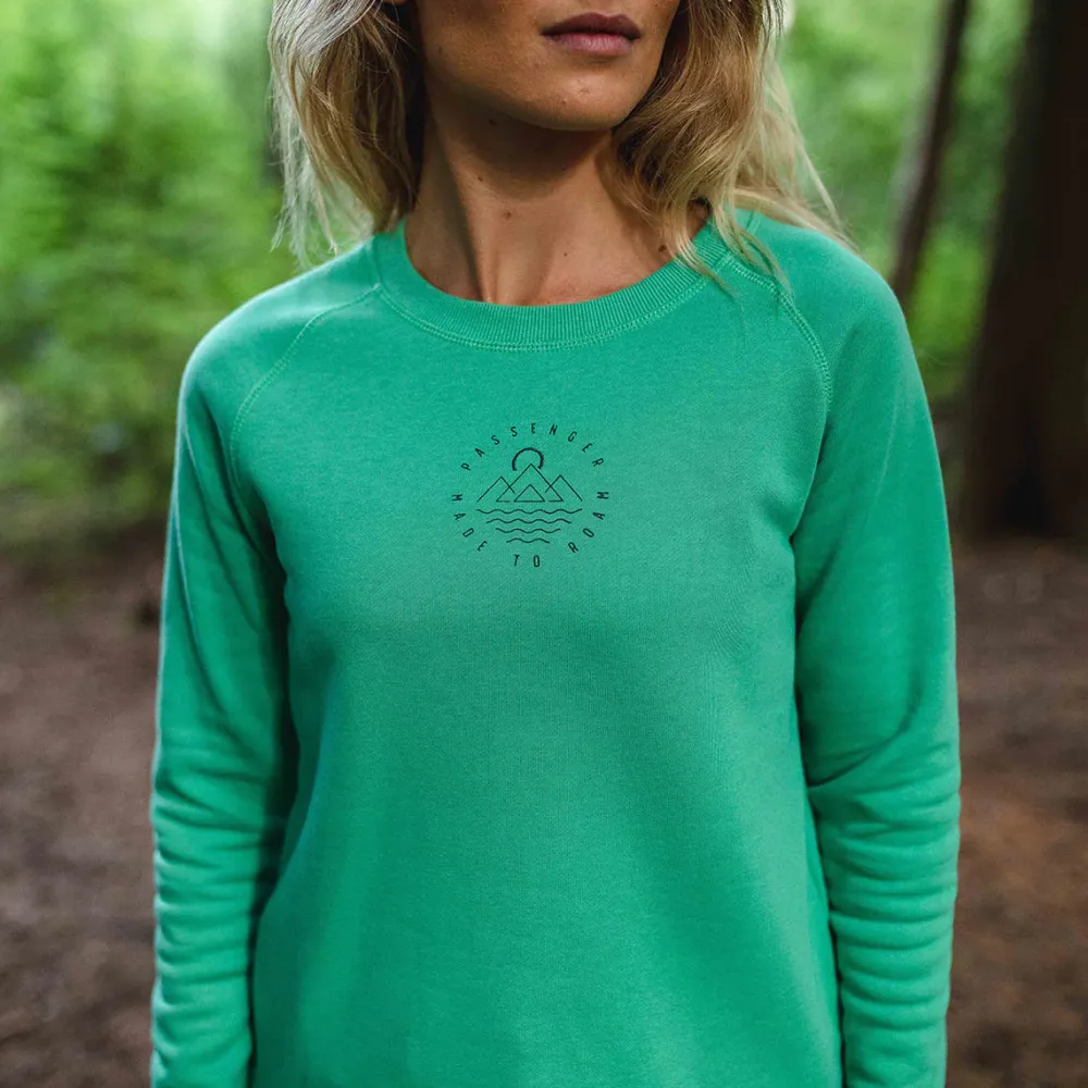 Passenger Hoodies & Sweatshirts|Best Sellers>Remote Recycled Cotton Sweatshirt Green Spruce