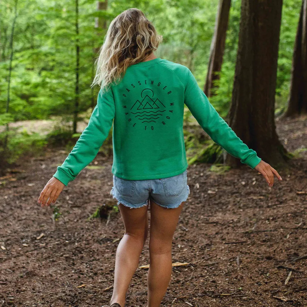 Passenger Hoodies & Sweatshirts|Best Sellers>Remote Recycled Cotton Sweatshirt Green Spruce