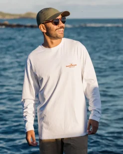 Passenger T-Shirts & Tank Tops|Men's Outlet>Roam Free Recycled Cotton LS T-Shirt White