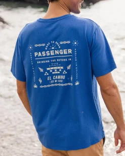 Floris van Bommel T-Shirts & Tank Tops|Men's Outlet>Roam Free Recycled Cotton T-Shirt True Blue