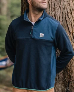 Passenger Fleece|Fleece>Root Recycled Polar 1/4 Zip Fleece Deep Navy
