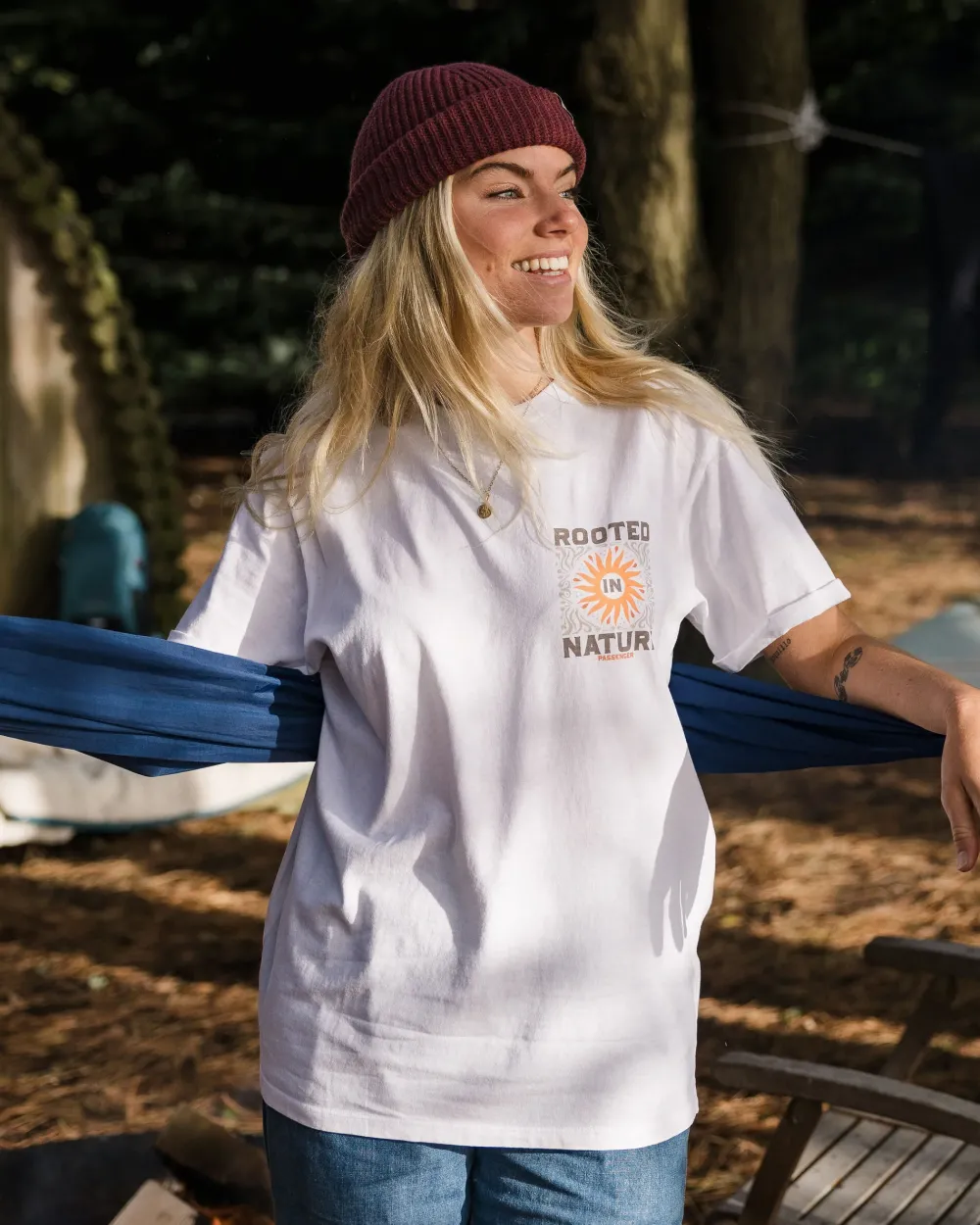 Passenger Tops & T-Shirts|Women's Outlet>Rooted In Nature Recycled Cotton T-Shirt White