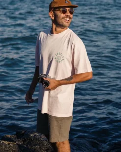 Floris van Bommel T-Shirts & Tank Tops|Men's Outlet>Rooted Recycled Relaxed Fit T-Shirt Barely Pink