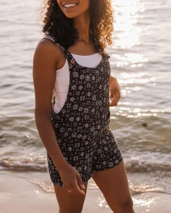 Passenger Shorts|Jumpsuits & Playsuits>Safron Playsuit Simple Tile Faded Black