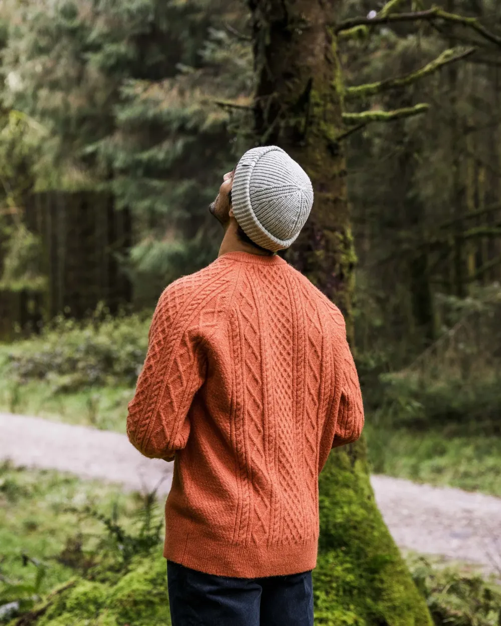 Passenger Knitwear|Men's Outlet>Sandbar Cable Knitted Jumper Baked Clay