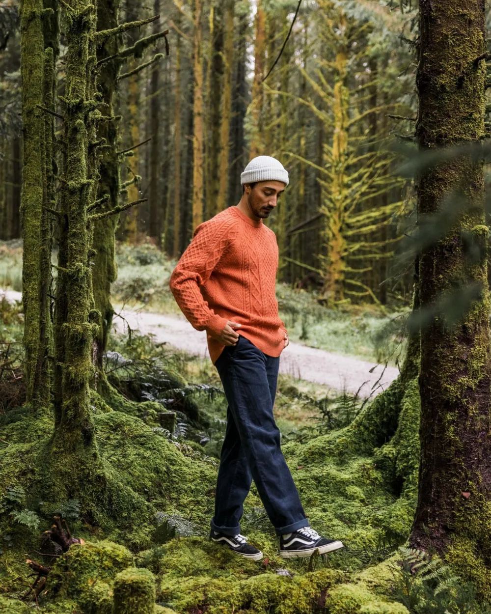 Passenger Knitwear|Men's Outlet>Sandbar Cable Knitted Jumper Baked Clay