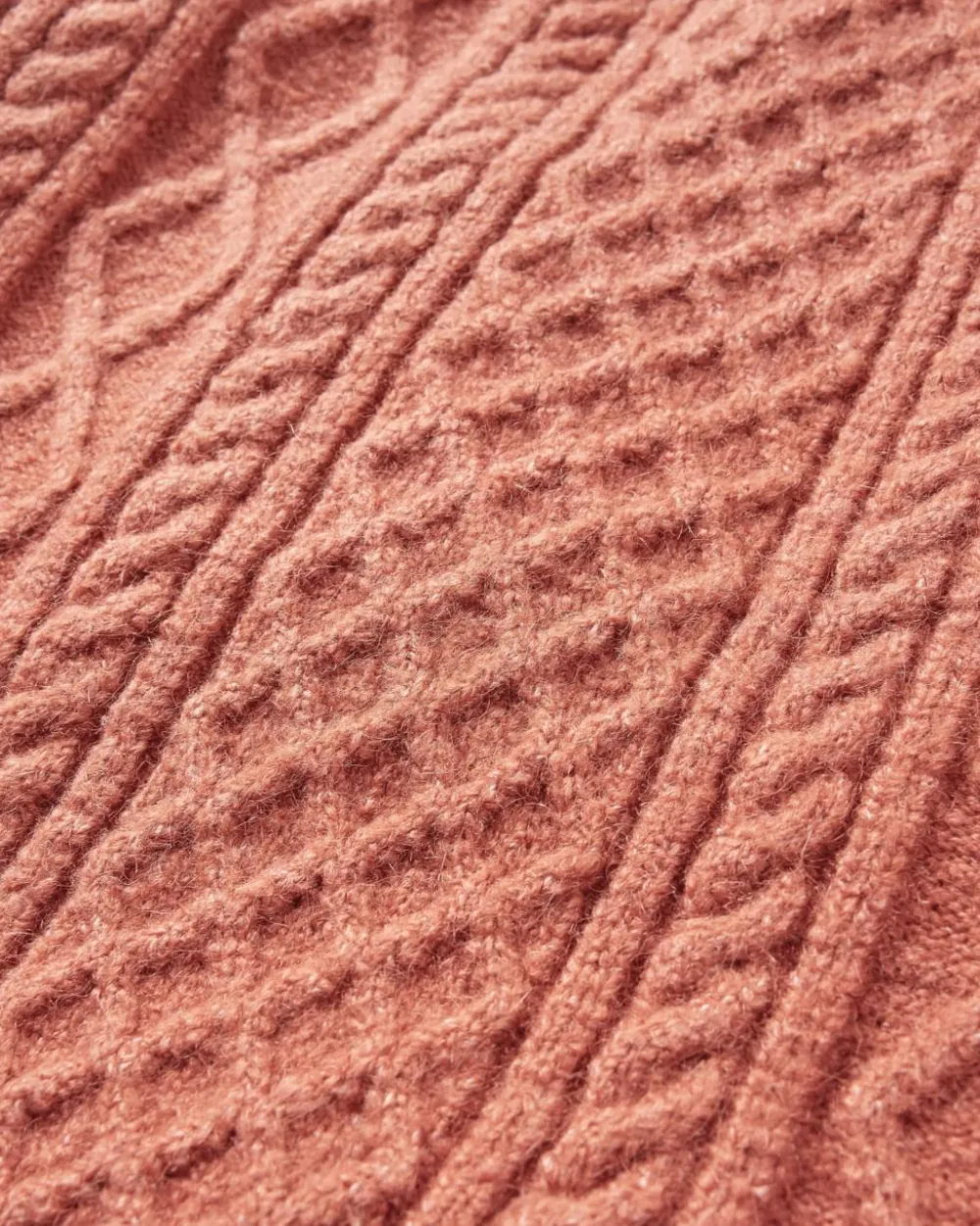 Passenger Knitwear|Men's Outlet>Sandbar Cable Knitted Jumper Baked Clay