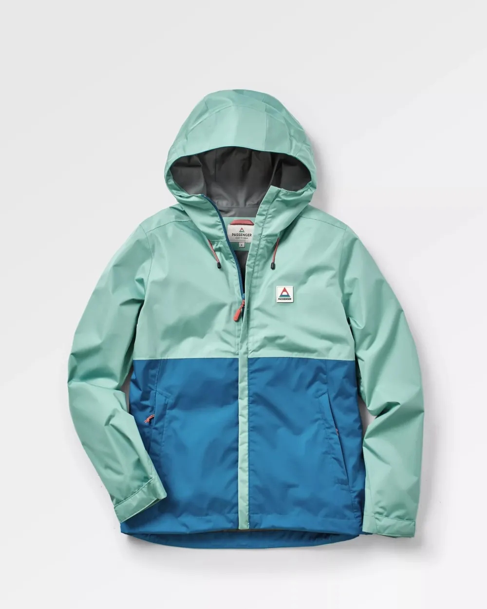 Passenger Activewear>Scene Water Resistant Recycled Jacket Shallow Water/ Corsair Blue