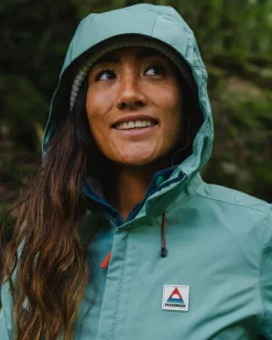 Passenger Activewear>Scene Water Resistant Recycled Jacket Shallow Water/ Corsair Blue