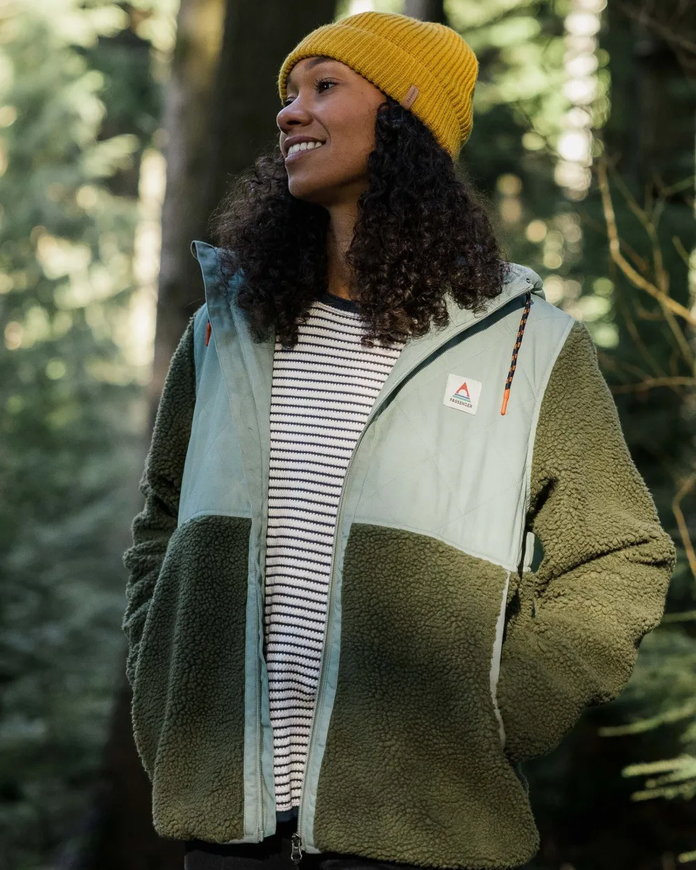 Passenger Fleece|Fleece>Sefton Recycled Deep-Pile Sherpa Fleece Khaki