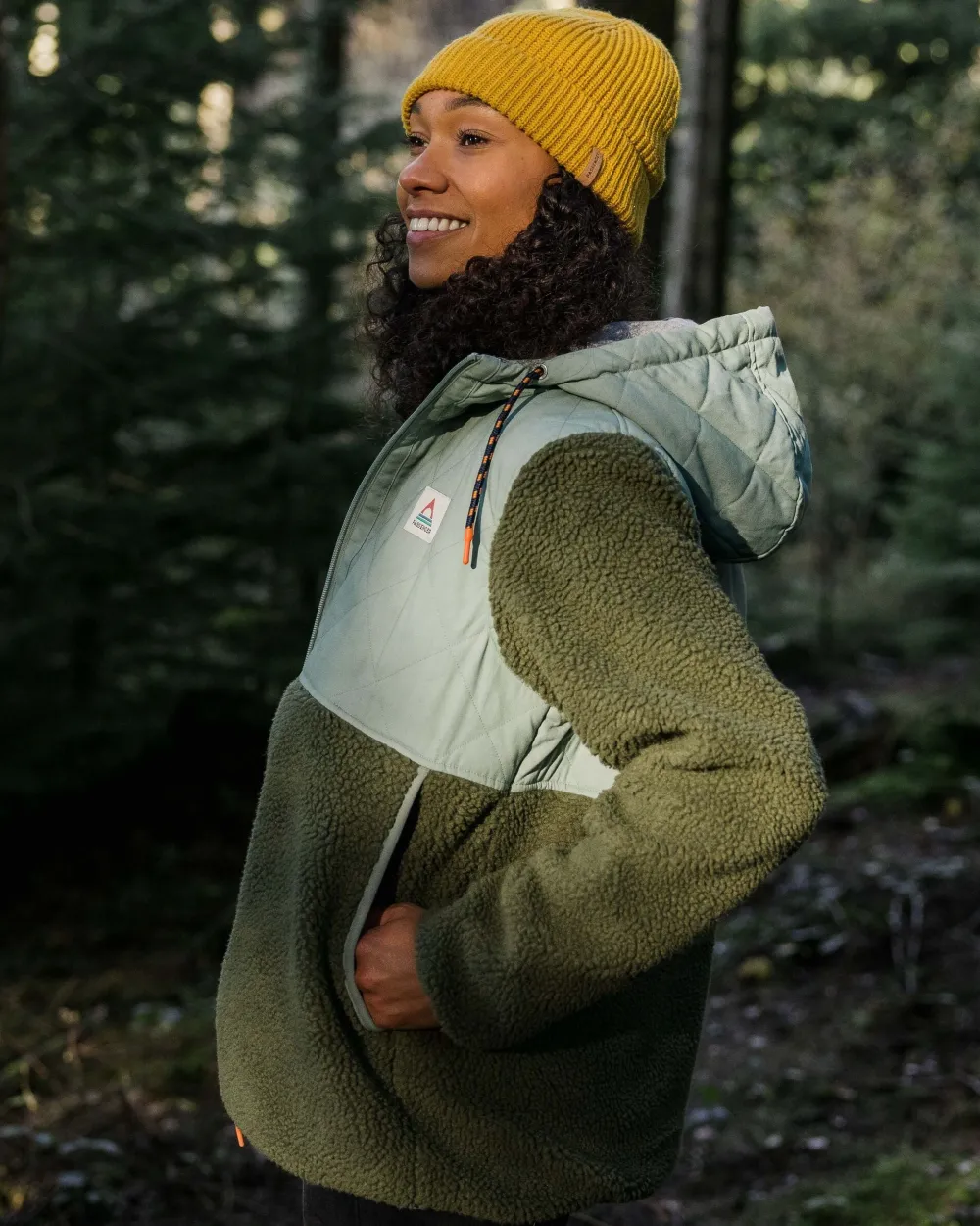 Passenger Fleece|Fleece>Sefton Recycled Deep-Pile Sherpa Fleece Khaki