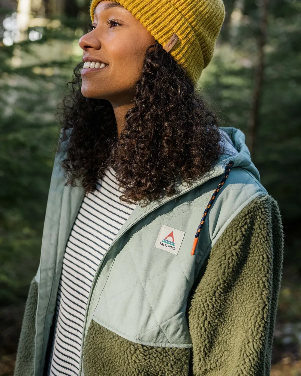 Passenger Fleece|Fleece>Sefton Recycled Deep-Pile Sherpa Fleece Khaki