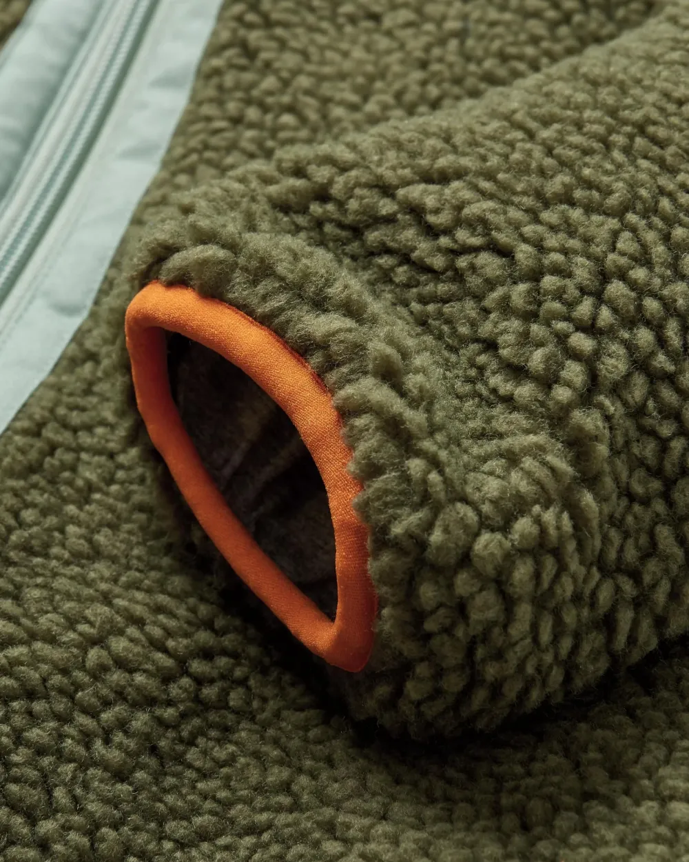 Passenger Fleece|Fleece>Sefton Recycled Deep-Pile Sherpa Fleece Khaki