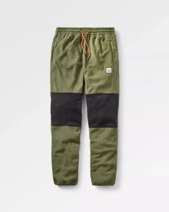 Floris van Bommel Pants|Winter Road Trip Essentials>Set Off Recycled Polar Fleece Jogger True Black/ Khaki