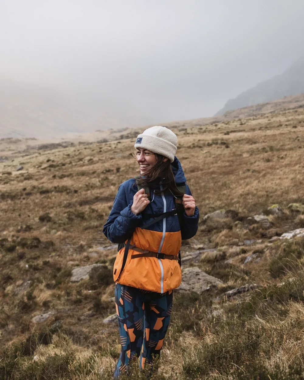 Passenger Water Resistant|Insulated>Singletrack Recycled Thermore® Insulated Jacket Dark Denim/ Apricot