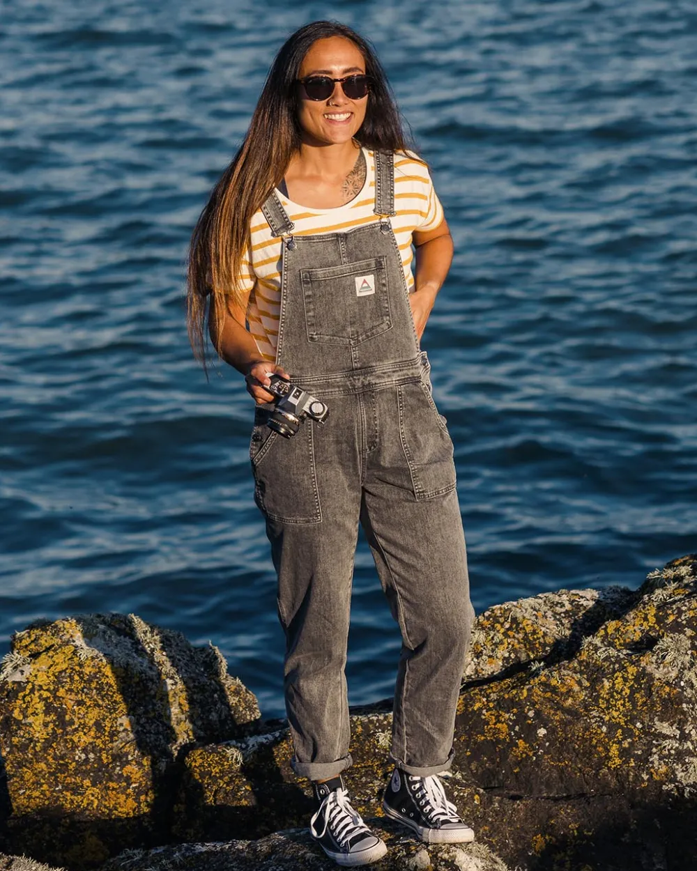 Passenger Tops & T-Shirts|Women's Outlet>Skye Stripe T-Shirt Honey