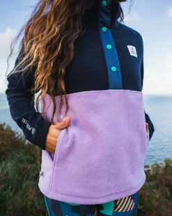 Passenger Fleece|Fleece>Snowdrop Pullover Recycled Polartec® Fleece Lilac/ Deep Navy