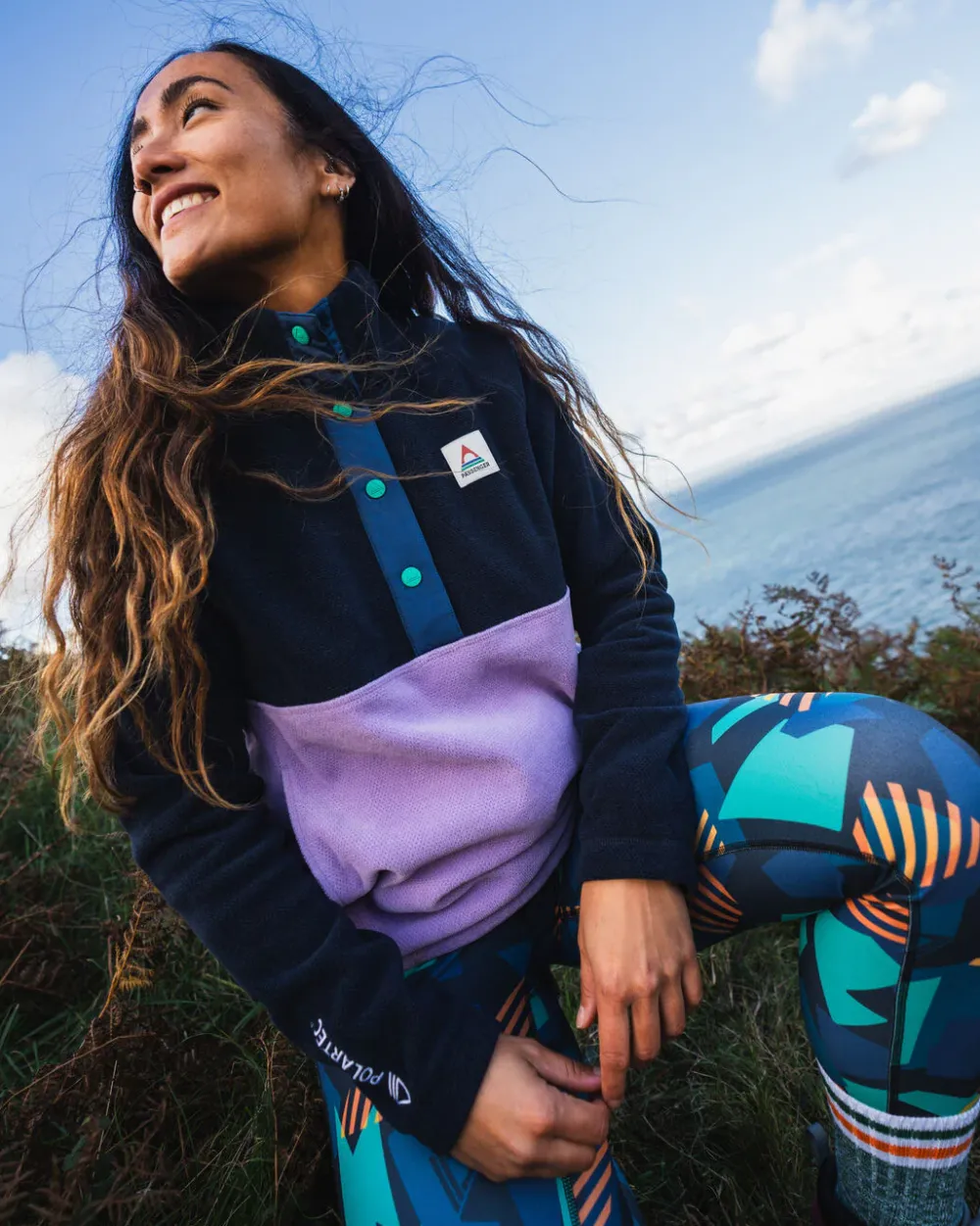 Passenger Fleece|Fleece>Snowdrop Pullover Recycled Polartec® Fleece Lilac/ Deep Navy