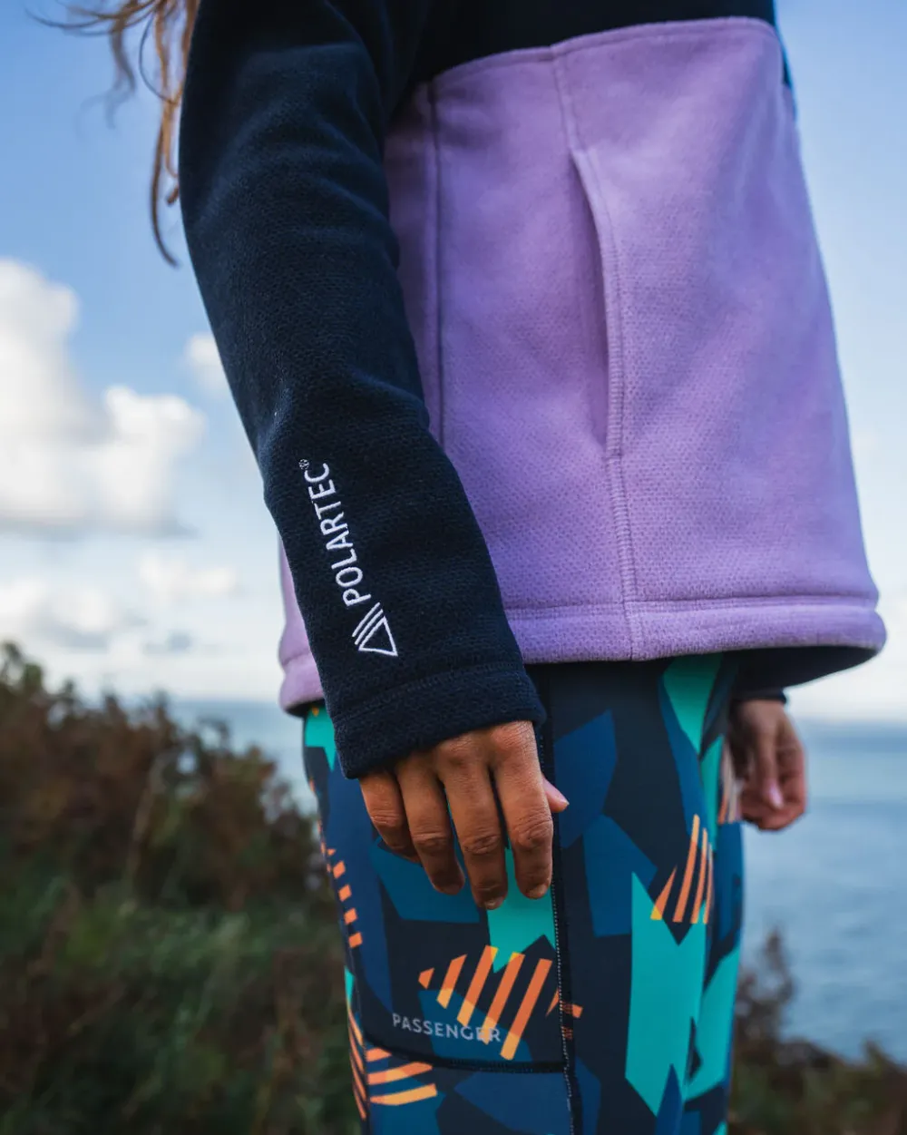 Passenger Fleece|Fleece>Snowdrop Pullover Recycled Polartec® Fleece Lilac/ Deep Navy