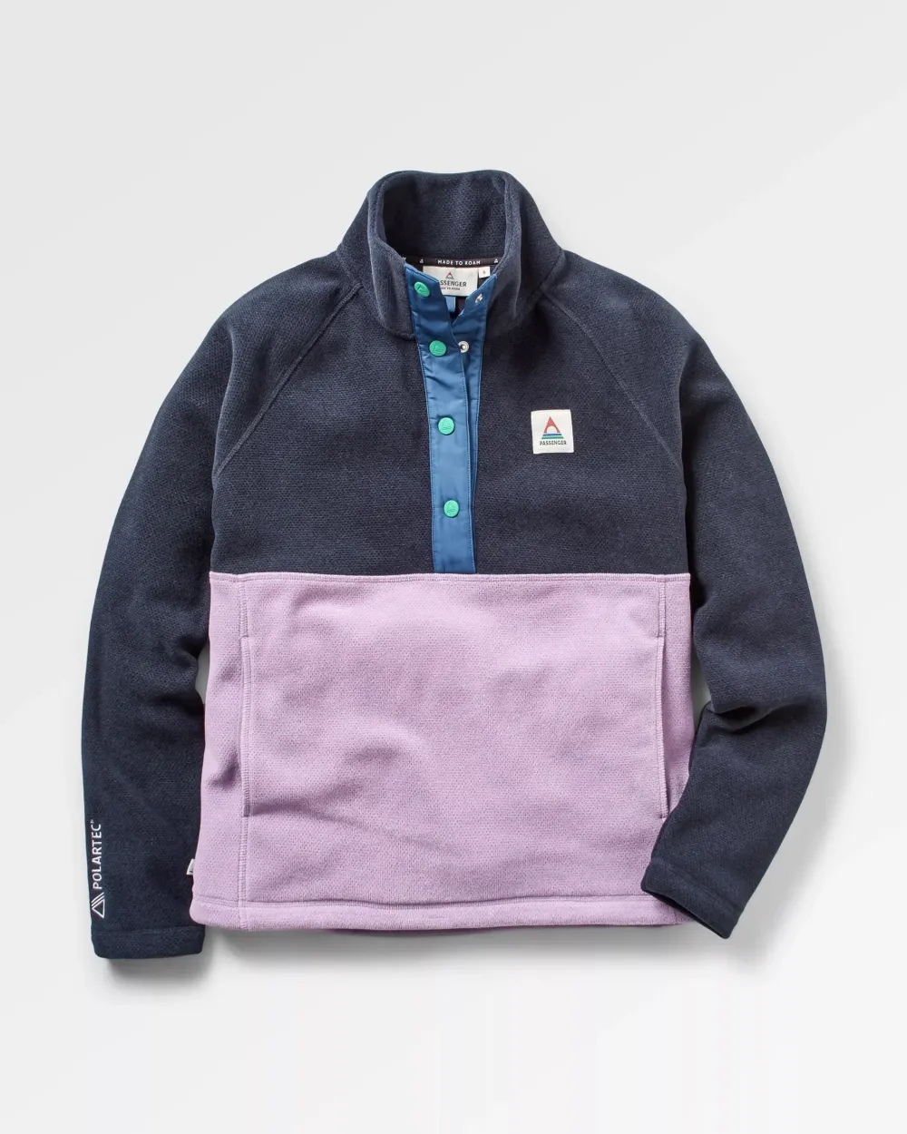 Passenger Fleece|Fleece>Snowdrop Pullover Recycled Polartec® Fleece Lilac/ Deep Navy