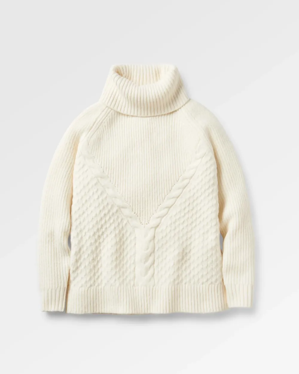 Passenger Knitwear|Women's Outlet>Snuggle Recycled Knitted Polo Neck Off White