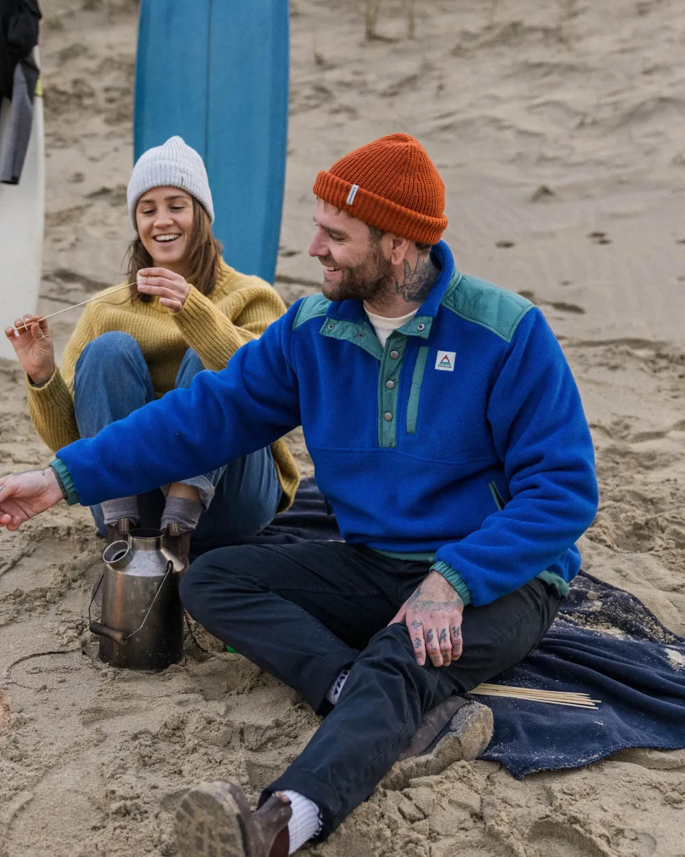 Passenger Fleece|Fleece>Solace Recycled Sherpa-Lined Polar Fleece True Blue