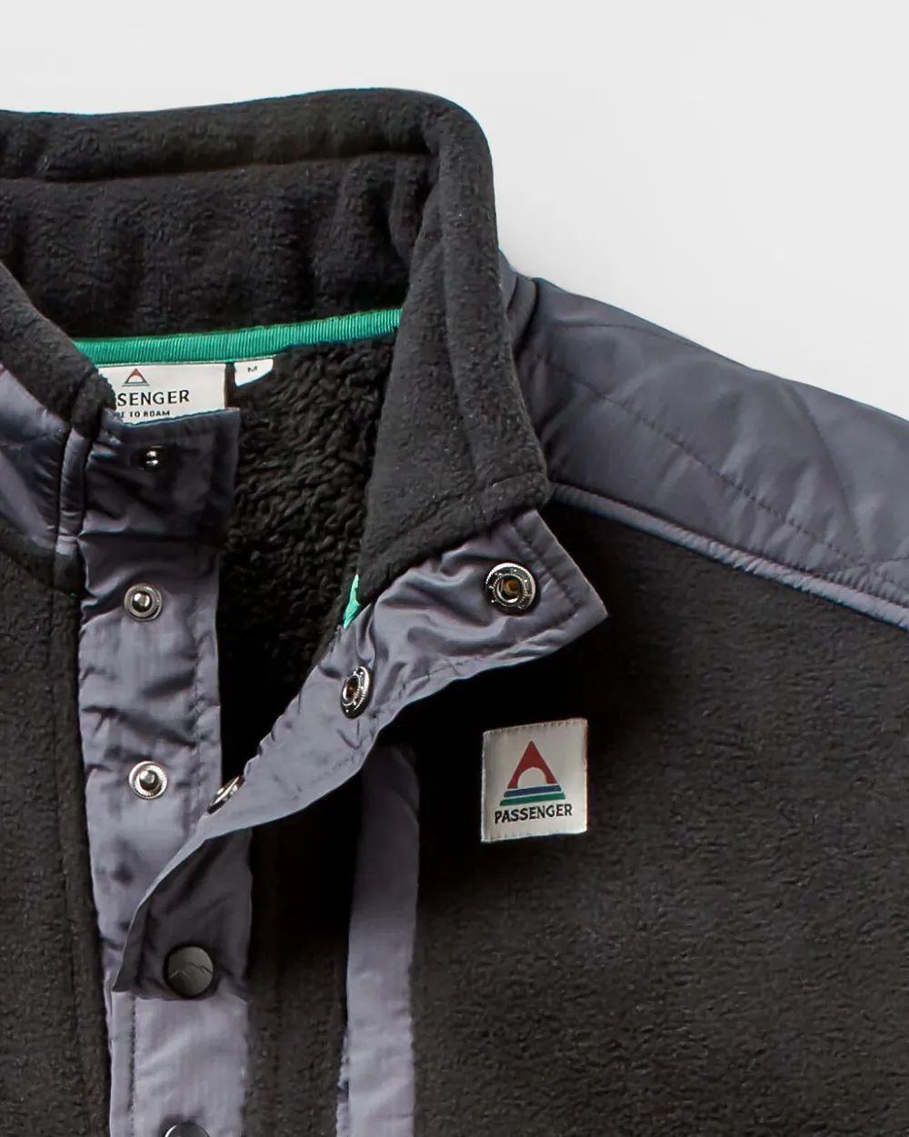 Passenger Fleece|Fleece>Solace Recycled Sherpa-Lined Polar Fleece Black