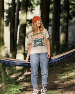 Passenger Tops & T-Shirts>Solitude Recycled Cotton Oversized T-Shirt Birch