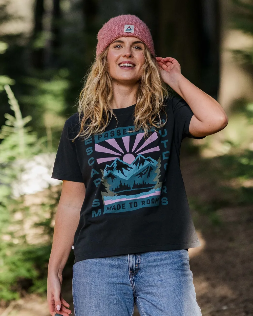 Passenger Tops & T-Shirts>Solitude Recycled Cotton Oversized T-Shirt Black