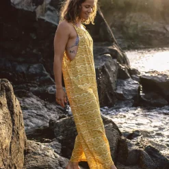 Passenger Jumpsuits & Playsuits|Dungarees & Pants>Spirit Jumpsuit Ochre Yellow Sol