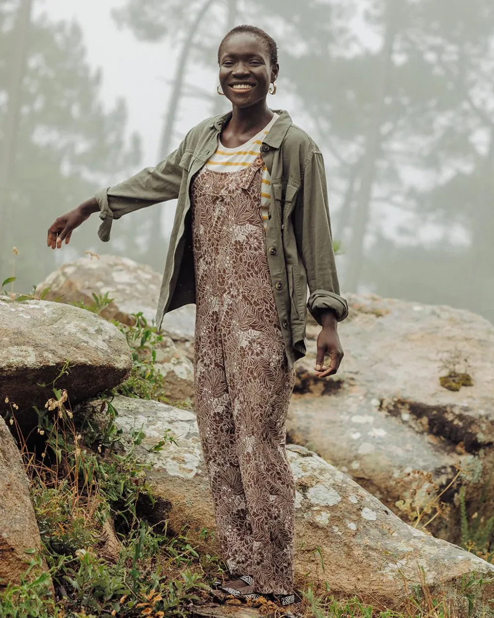 Passenger Shirts|Women's Outlet>Stardust Organic Cotton Ls Shirt Dusty Olive